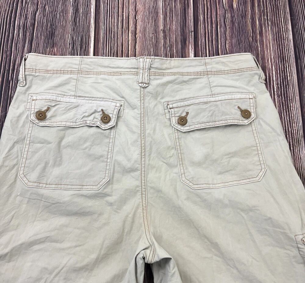 American Eagle Pants Beige Baggy Jogger Cargo Utility Womens Size 16 Regular